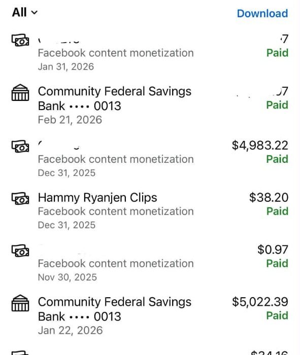 I Receive Facebook Payout Payment